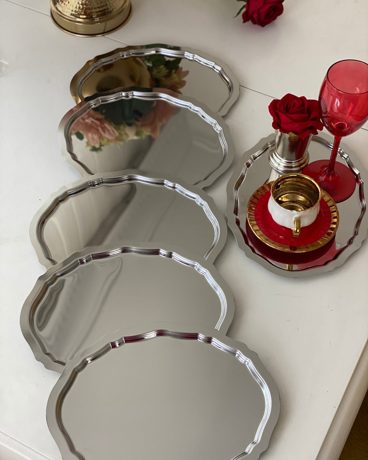 Stugonia Papillion Oval Tepsi