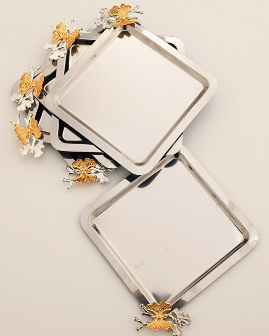 Stugonia Papillion Kare Tepsi