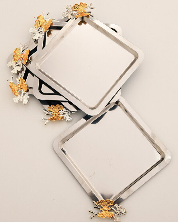 Stugonia Papillion Kare Tepsi