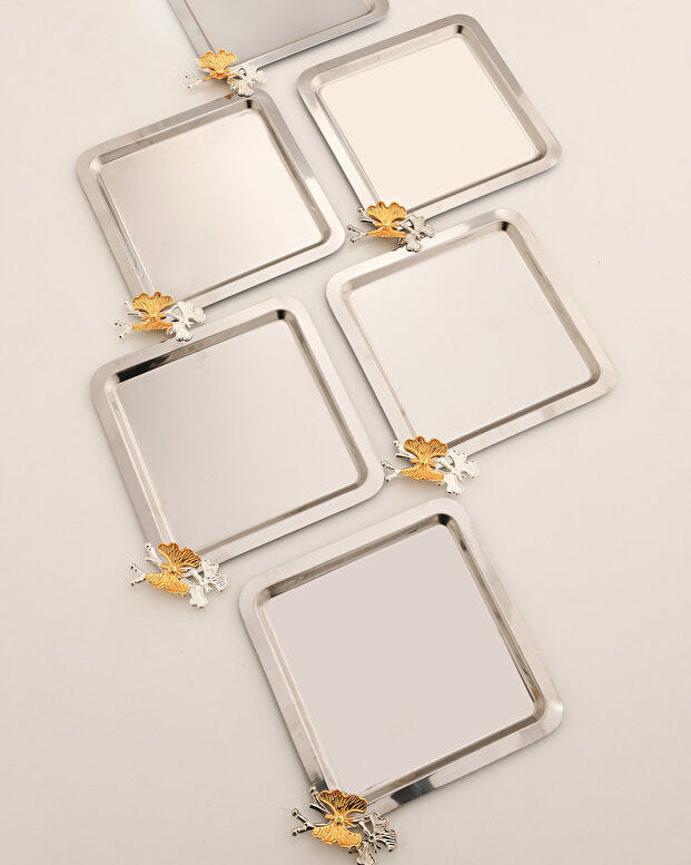 Stugonia Papillion Kare Tepsi