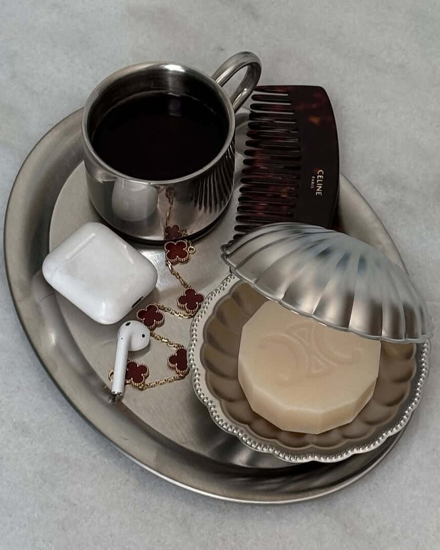 Vintage Metal İstiridye Kutu